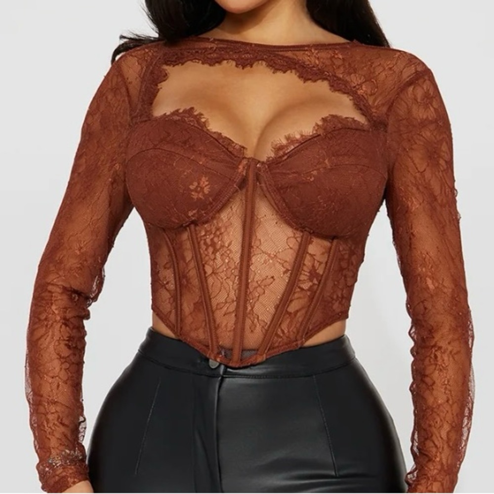 Lace Cropped Corset Top